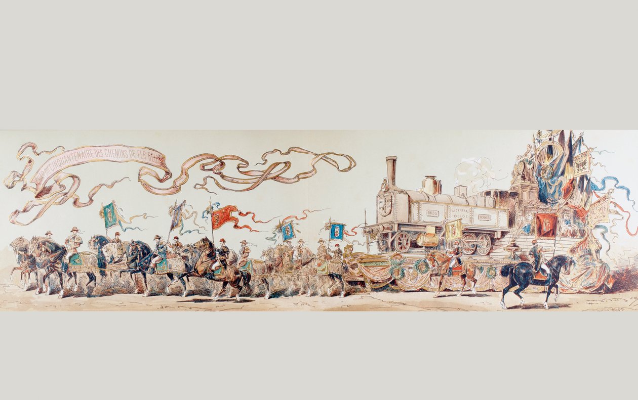 图片庆祝1835年1885年至1885年比利时铁路系统50周年 作者 阿曼·让·海因斯