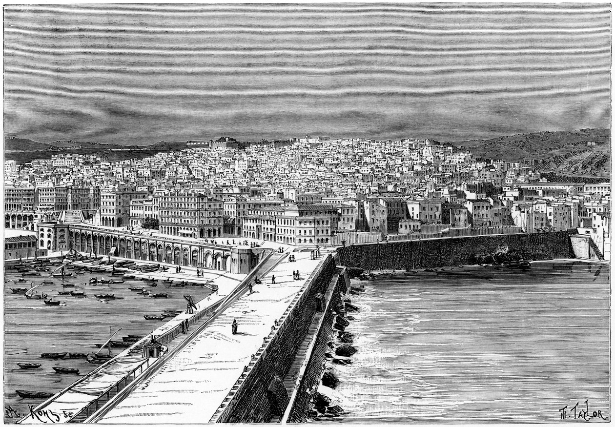 阿尔及利亚阿尔及尔，大约1890年。 作者 阿曼·科尔（Armand Kohl）