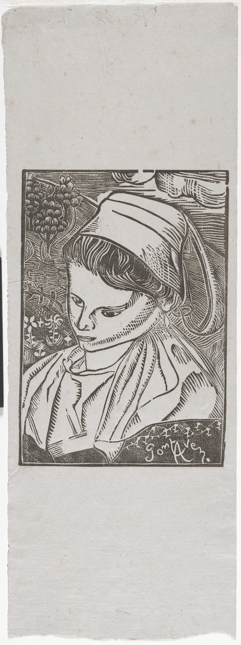 蓬阿文的布列塔尼女人》，约 1896 年（木刻版画 作者 阿曼·塞金（ArmandSéguin）