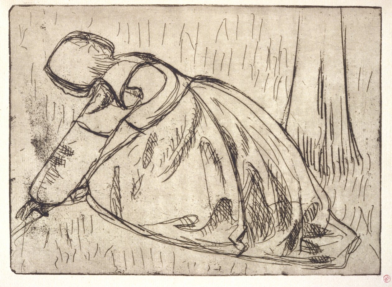 La Glaneuse（拾穗者）（蚀刻） 作者 阿曼·塞金（ArmandSéguin）