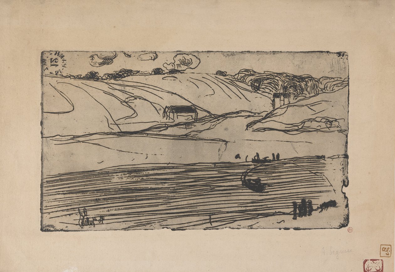 La Peche（钓鱼）1893（蚀刻和轮盘赌） 作者 阿曼·塞金（ArmandSéguin）
