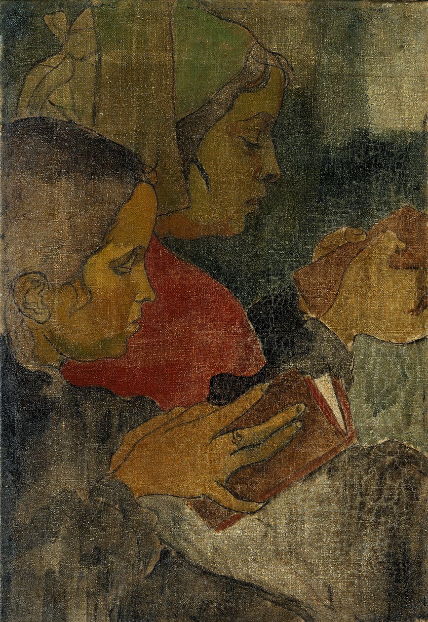 布列塔尼农妇在做弥撒》，1890年代 作者 阿曼·塞金（ArmandSéguin）