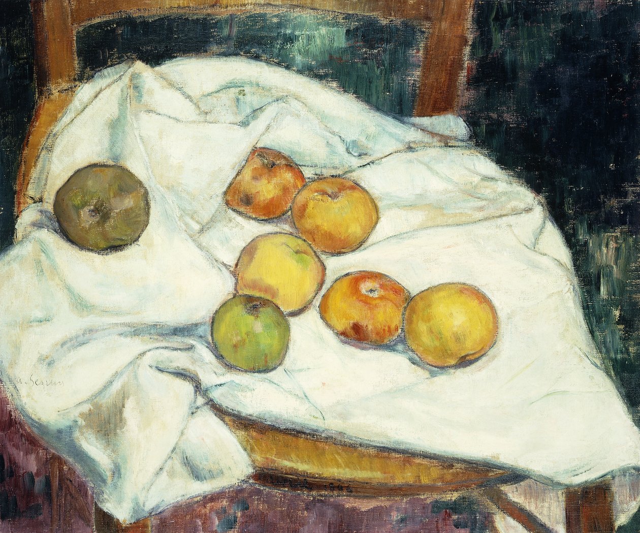 苹果静物Nature Mort au Pommes，1896年 作者 阿曼·塞金（ArmandSéguin）