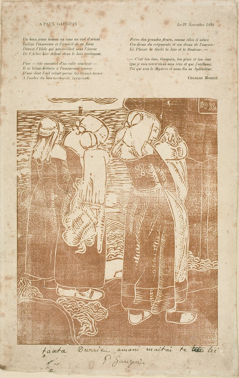 三位带婴儿的布列塔尼妇女 作者 阿曼·塞金（ArmandSéguin）