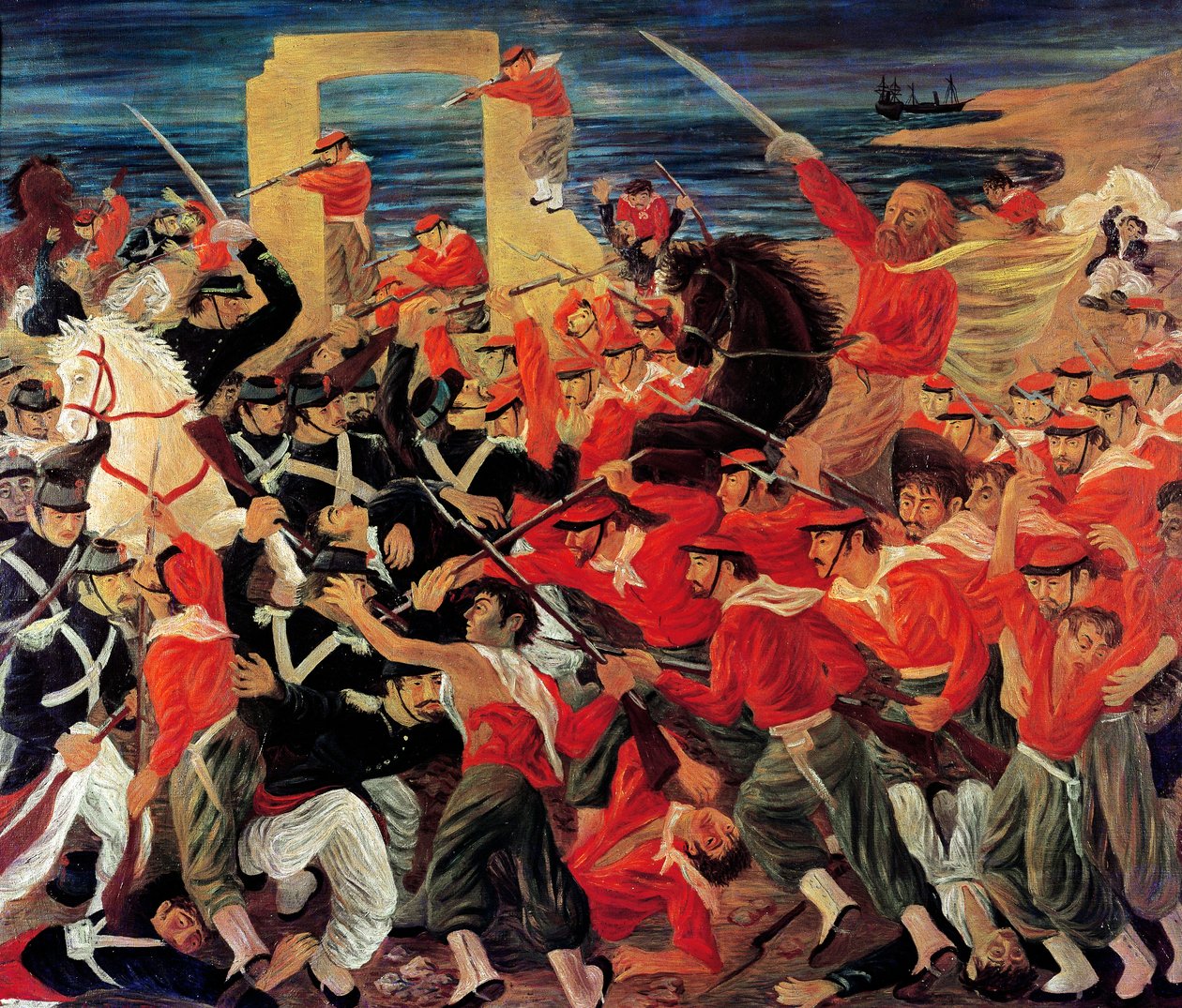 1860年7月17日至24日的米拉佐之战（布面油画 作者 阿纳尔多·巴迪迪