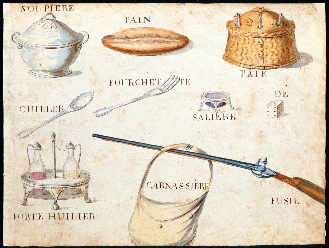 插图来自&39;1814年法国字母书&39;，酒吧。作者：Charles Plante Fine Arts，1814 作者 Arnaud de Beauregard