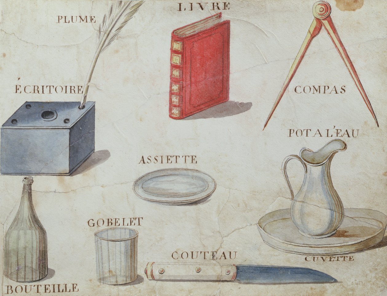 插图来自&39;1814年法国字母书&39;，酒吧。作者：Charles Plante Fine Arts，1814 作者 Arnaud de Beauregard