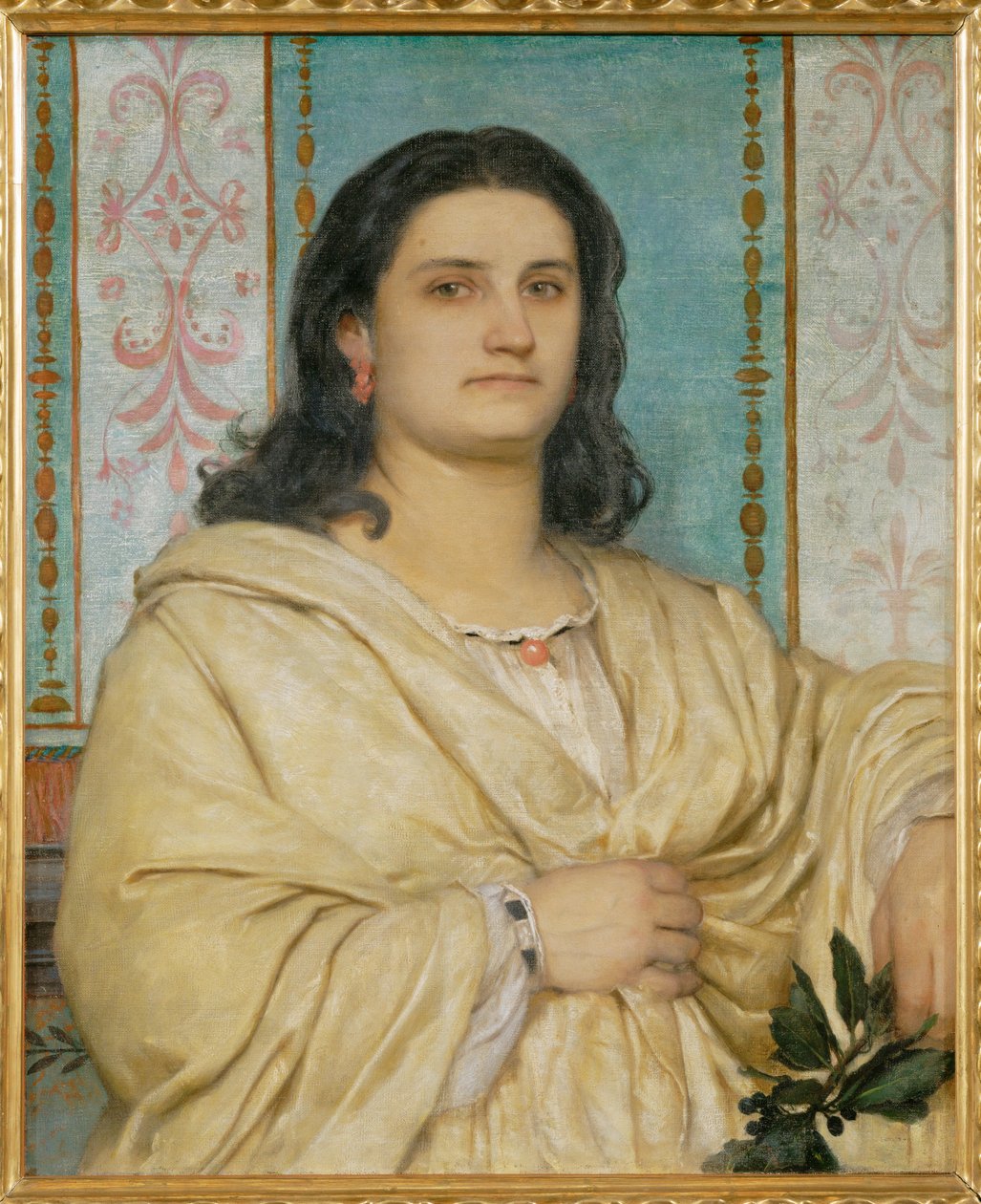 Bildnis Angela Boecklin als Muse - 作为缪斯女神的安吉拉-波克林肖像......（布面油画） 作者 阿诺德·伯克林