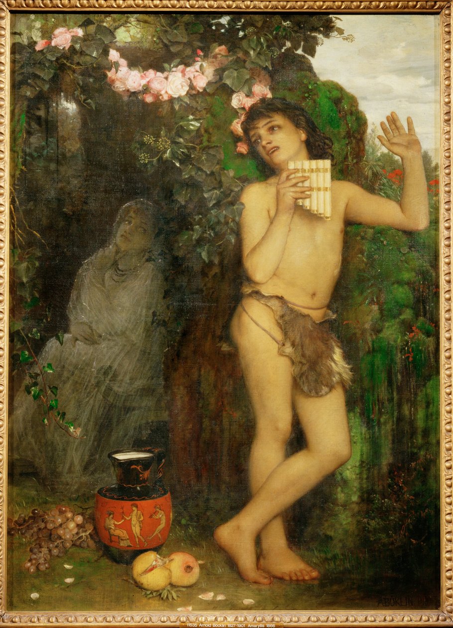 Die Klage des Schaefers - 牧羊人的抱怨......（布面油画） 作者 阿诺德·伯克林