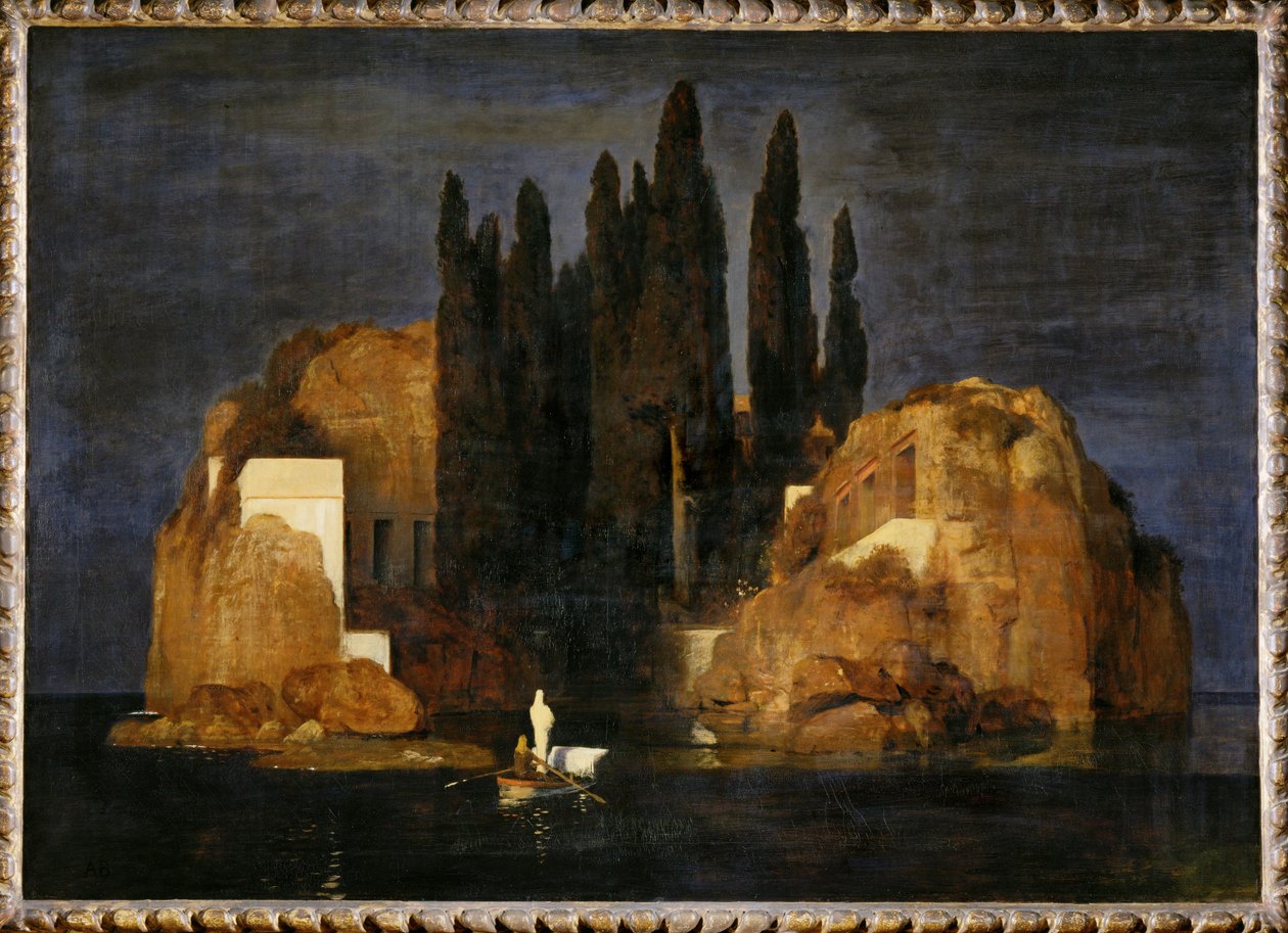 Die Toteninsel - 死亡之岛......（布面油画） 作者 阿诺德·伯克林