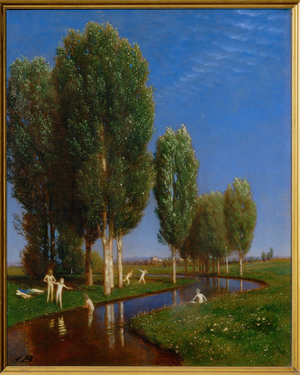 Ein Sommertag - 一个夏日......（木板绘画） 作者 阿诺德·伯克林