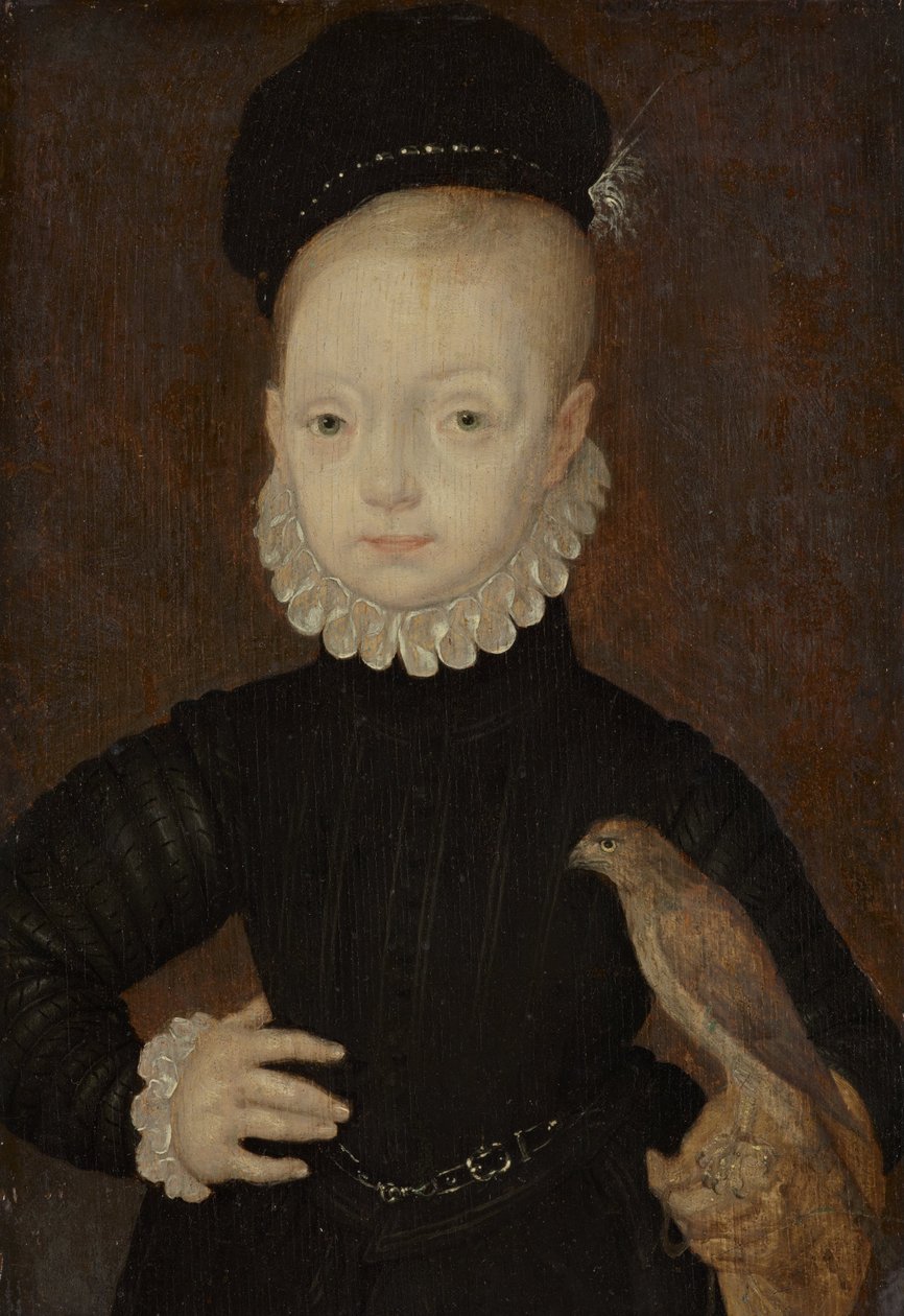 詹姆斯六世和我，1566年-1625年。苏格兰国王1567年-1625年。英格兰和爱尔兰国王1603年-1625年（男孩） 作者 阿诺德·布朗克斯特（Arnold Bronckorst）