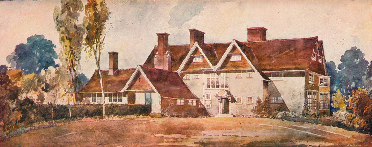 Harrow Weald的房子"，约1900年 作者 阿诺德·米切尔