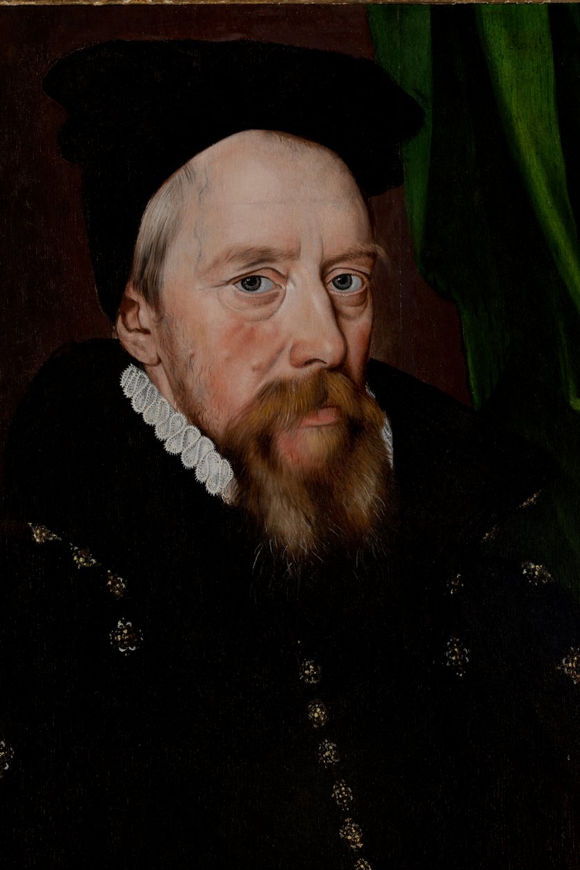 威廉-塞西尔，伯格利勋爵（1520-1598 年），约 1575 年（画板油画） 作者 Arnold von（由或之后）Brounckhorst