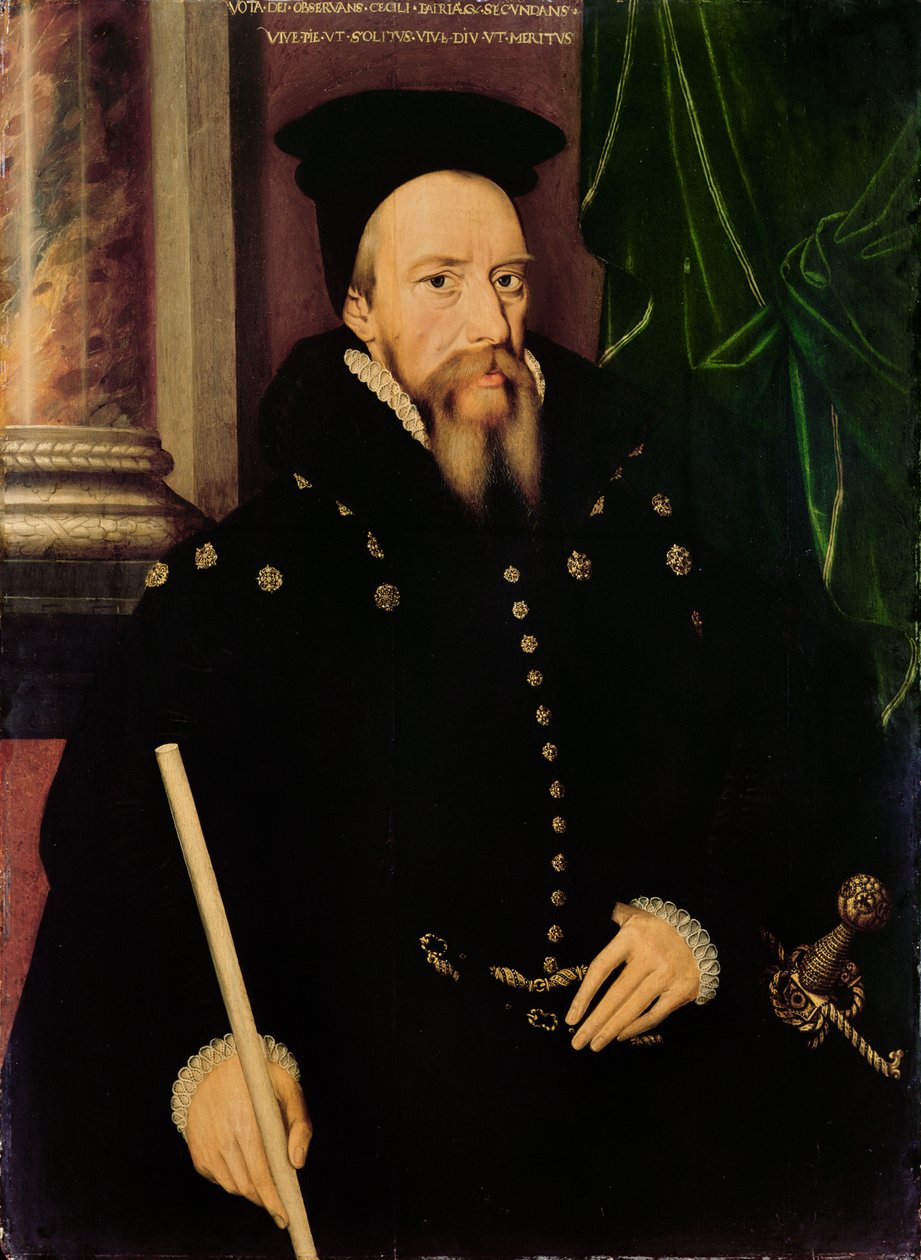 William Cecil的肖像，第一男爵Burghley（1520-98）Lord High Treasurer 作者 阿诺德·冯·布隆科斯特