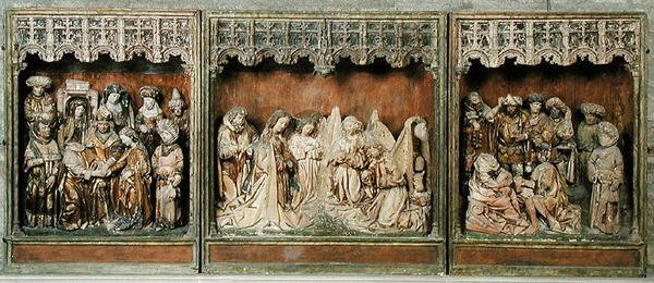 祭坛画，来自Kalkar，下莱茵，c.1483（多彩木） 作者 阿恩·冯·兹沃勒