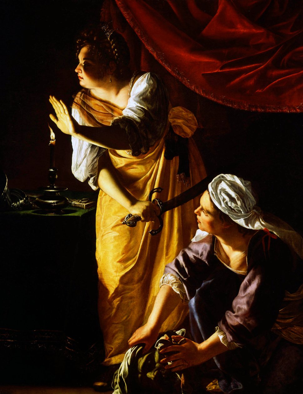 朱迪丝和她的女仆 作者 蒿（Artemisia Gentileschi）