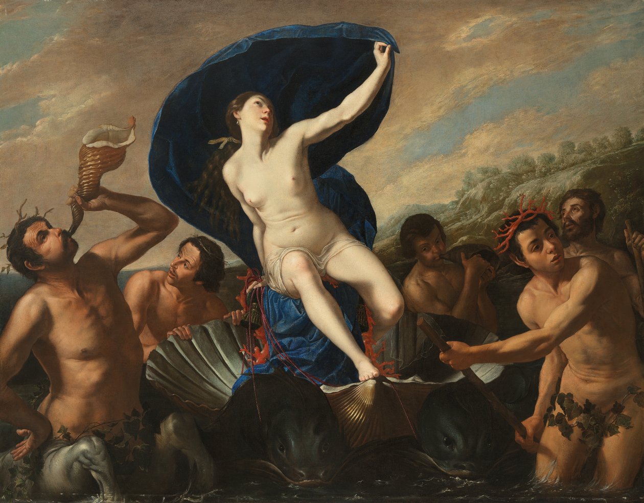 加拉泰亚的胜利（布面油画） 作者 Artemisia 和同事 Gentileschi