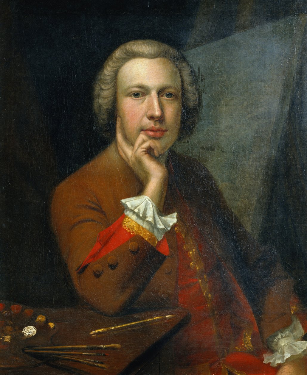 自画像，1742年 作者 亚瑟·戴维斯（Arthur Devis）