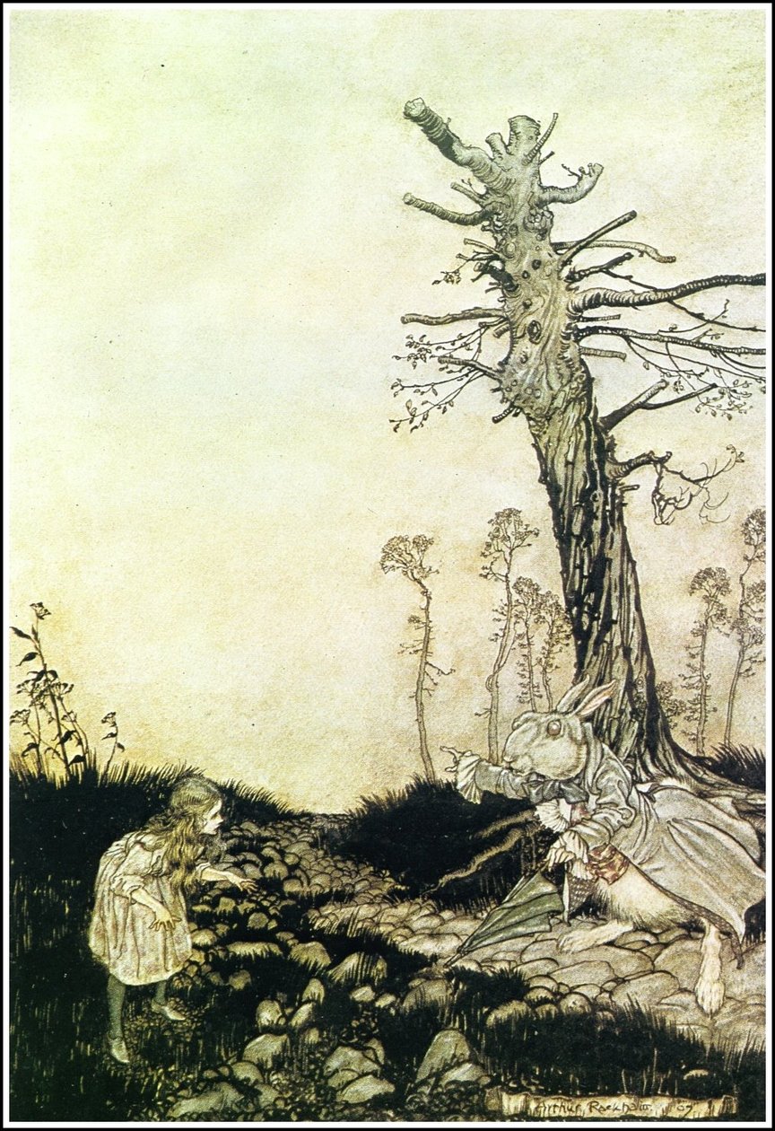Alices在仙境中的冒险 - 为什么Mary Ann，你在这里做什么？ 作者 亚瑟·拉克汉姆（Arthur Rackham）