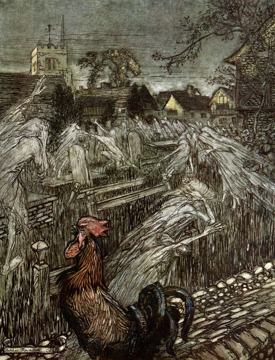 仲夏夜之梦 作者 亚瑟·拉克汉姆（Arthur Rackham）