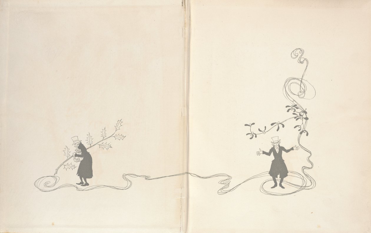 前端纸 - 圣诞颂歌，1915年 作者 亚瑟·拉克汉姆（Arthur Rackham）