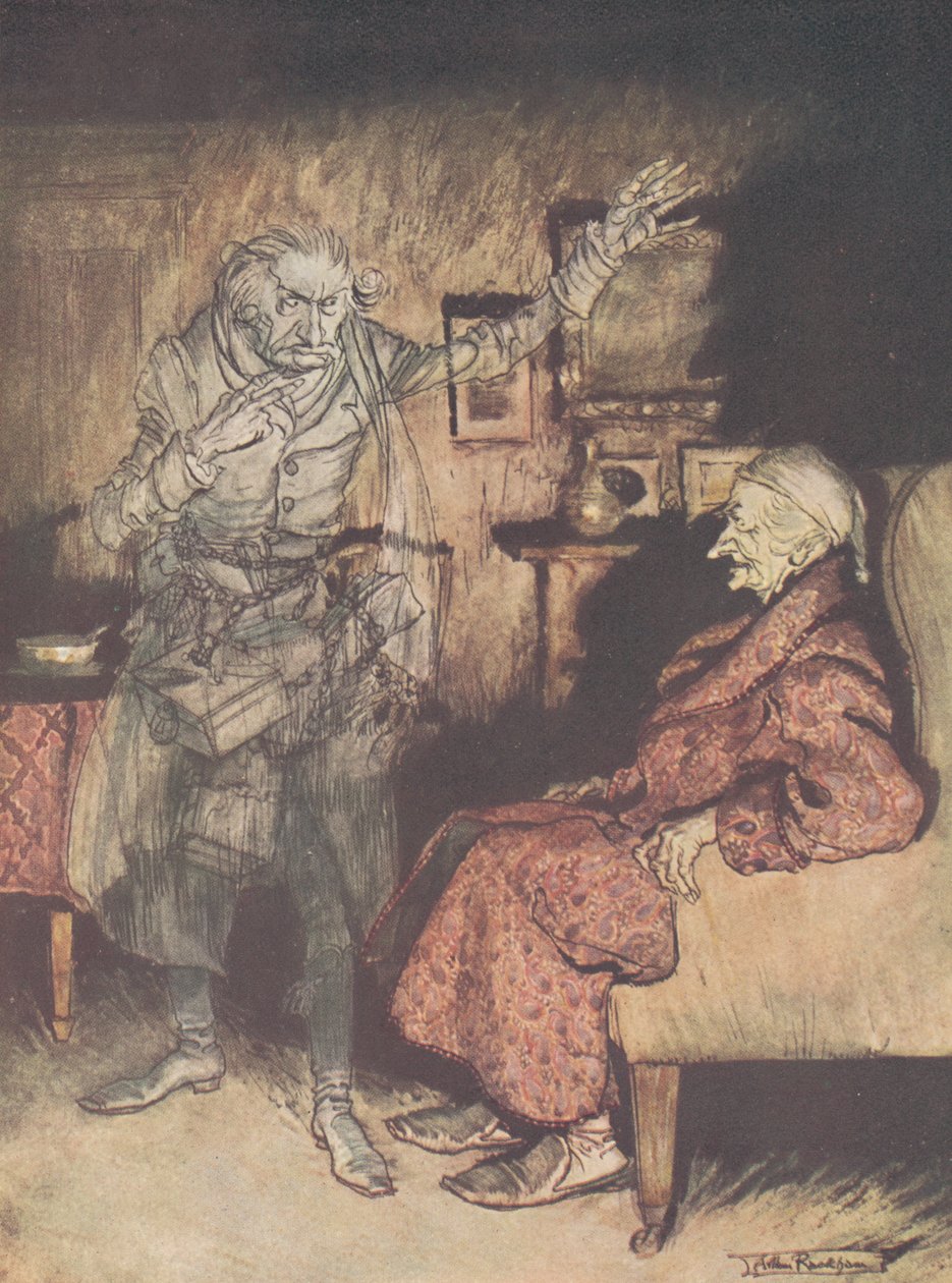 Frontispiece  - 圣诞颂歌，1915年 作者 亚瑟·拉克汉姆（Arthur Rackham）