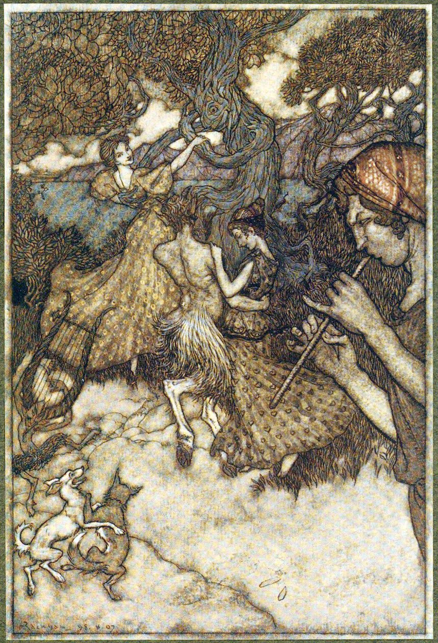 如果Orpheus首先制作华尔兹舞曲，请来自The Ingoldsby Legends，pub。 1907年 作者 亚瑟·拉克汉姆（Arthur Rackham）