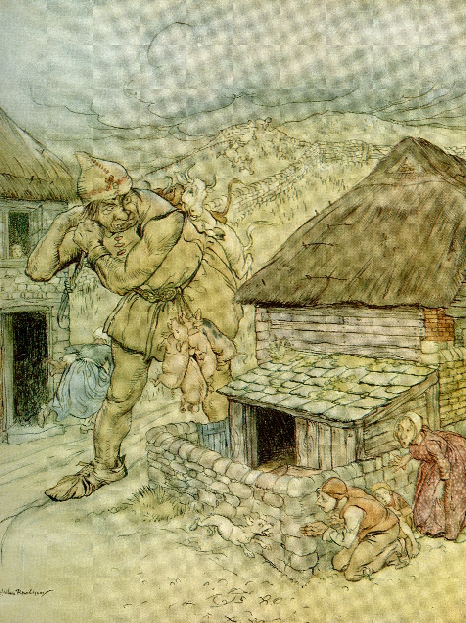 杰克巨人杀手 作者 亚瑟·拉克汉姆（Arthur Rackham）