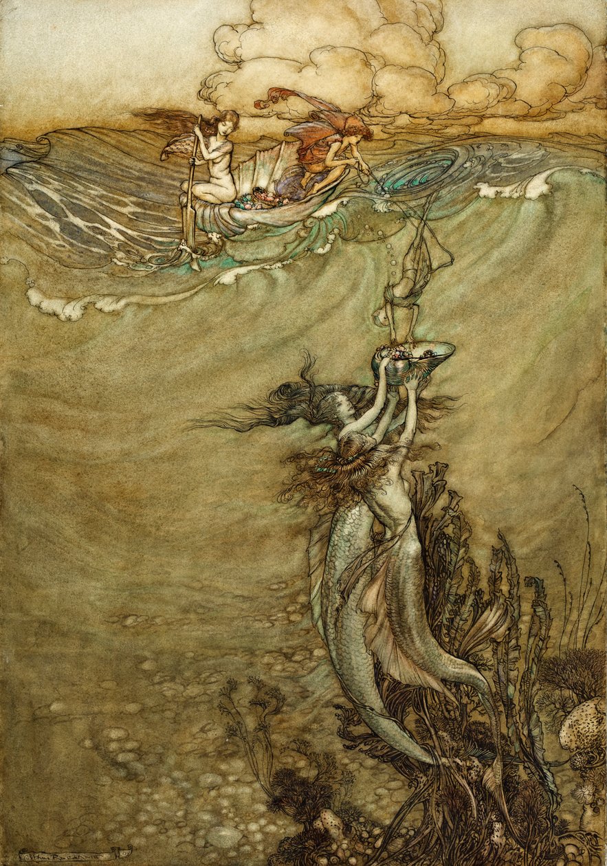 来自深海的珠宝，1909年 作者 亚瑟·拉克汉姆（Arthur Rackham）