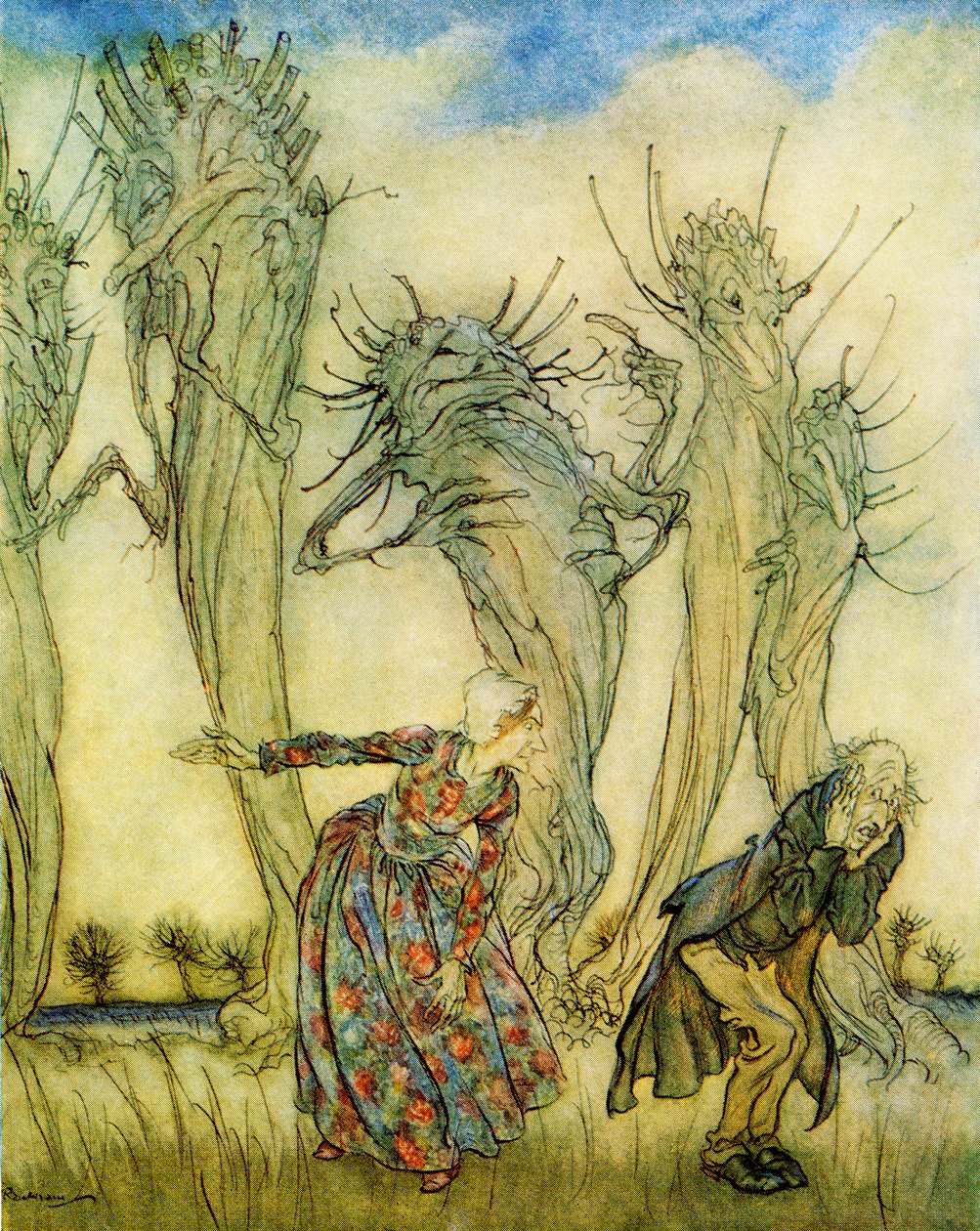 1927年，FA Steel的英国童话故事中的醋先生和夫人 作者 亚瑟·拉克汉姆（Arthur Rackham）