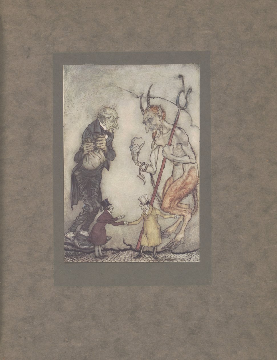 1915年，&39;Old Scratch终于得到了他自己的，嘿&39; 作者 亚瑟·拉克汉姆（Arthur Rackham）