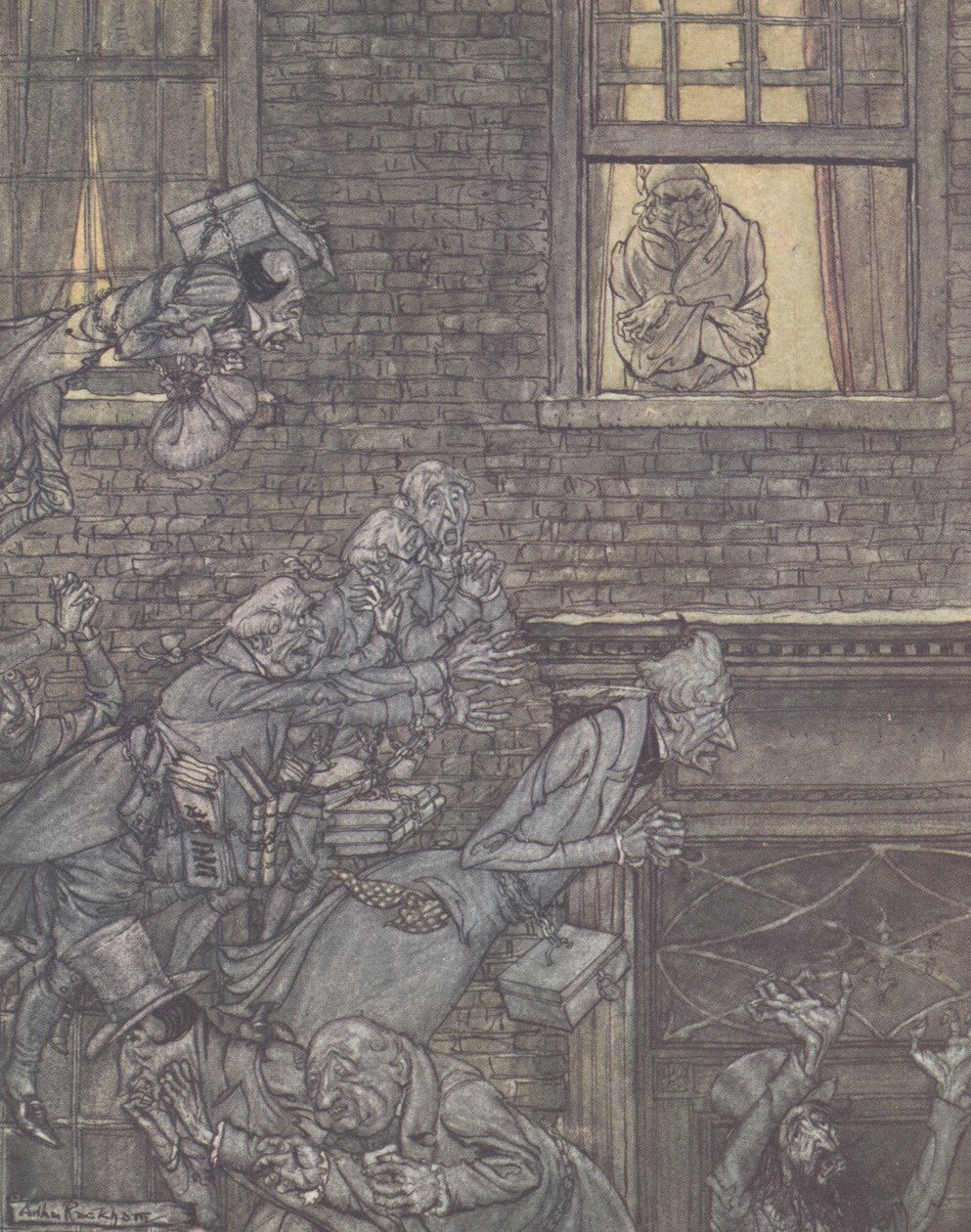 “在风的翅膀上”，1915年 作者 亚瑟·拉克汉姆（Arthur Rackham）