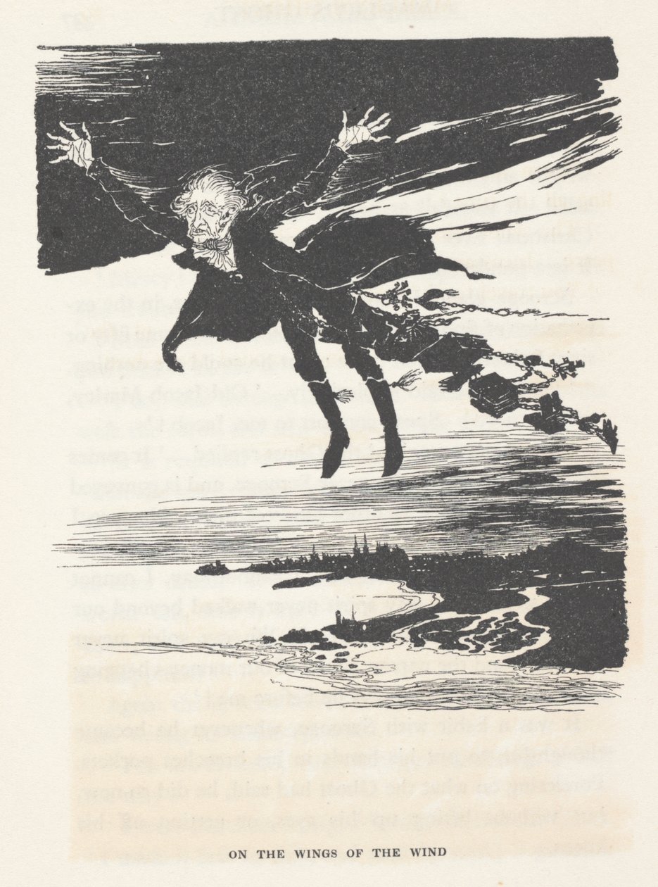 “在风的翅膀上”，1915年 作者 亚瑟·拉克汉姆（Arthur Rackham）