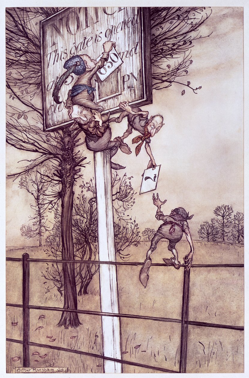 1906年，JM Barrie在“肯辛顿花园中的彼得潘”中出现了哥布林 作者 亚瑟·拉克汉姆（Arthur Rackham）