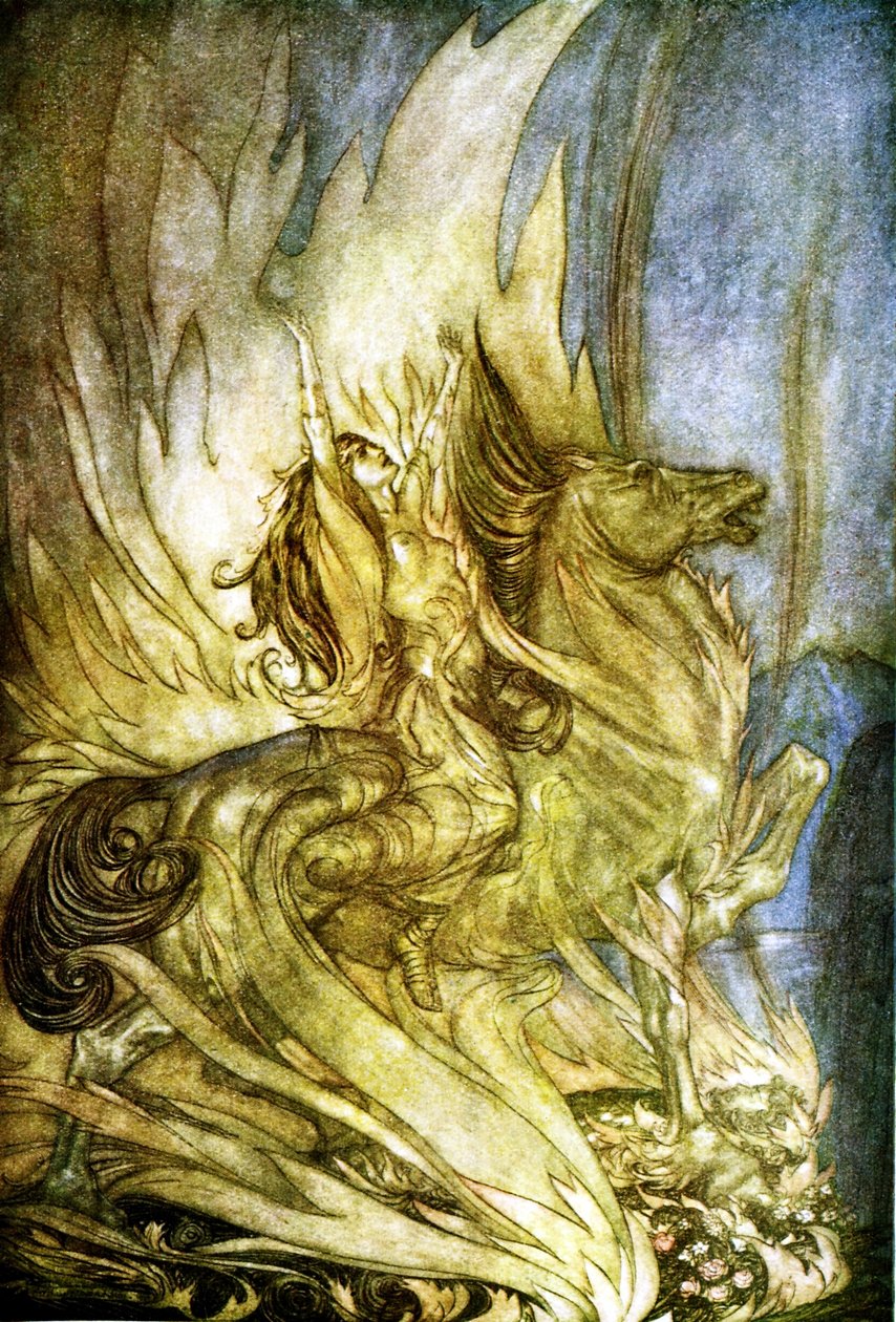 神的暮光之城Göttterdämmerung 作者 亚瑟·拉克汉姆（Arthur Rackham）