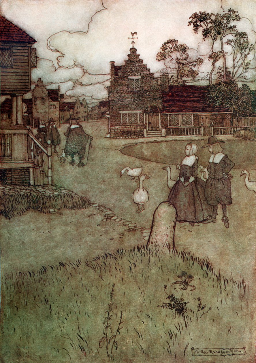 华盛顿欧文的简短 作者 亚瑟·拉克汉姆（Arthur Rackham）