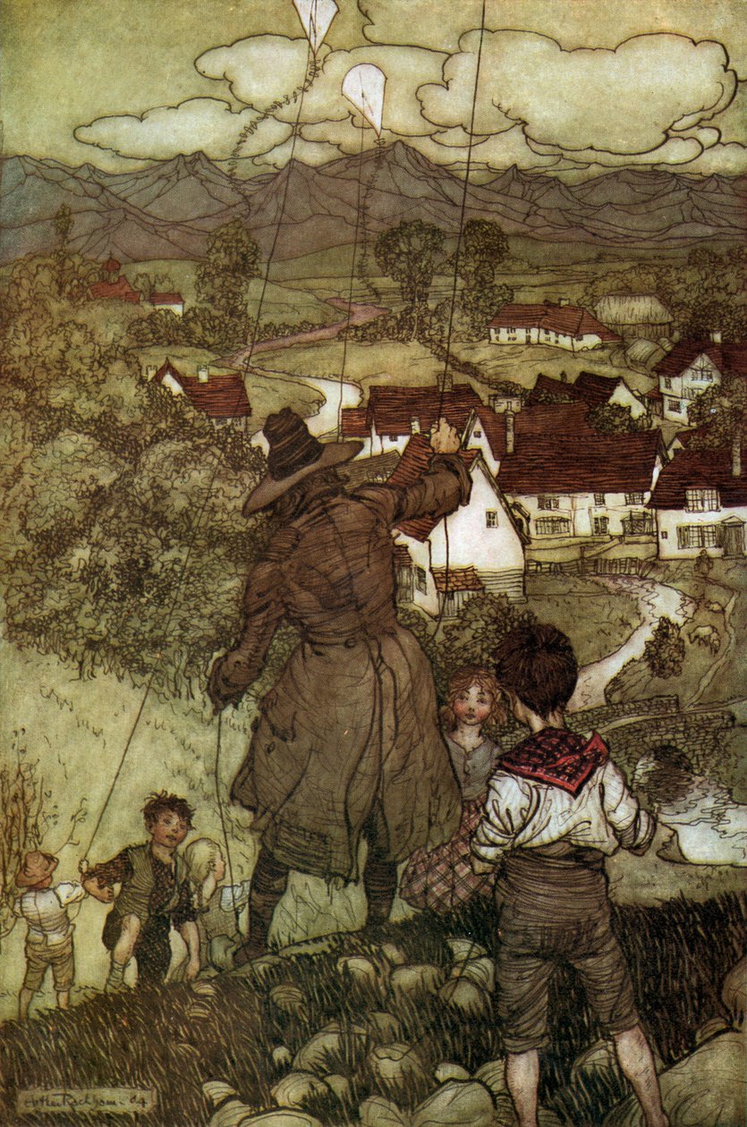 华盛顿欧文的简短 作者 亚瑟·拉克汉姆（Arthur Rackham）