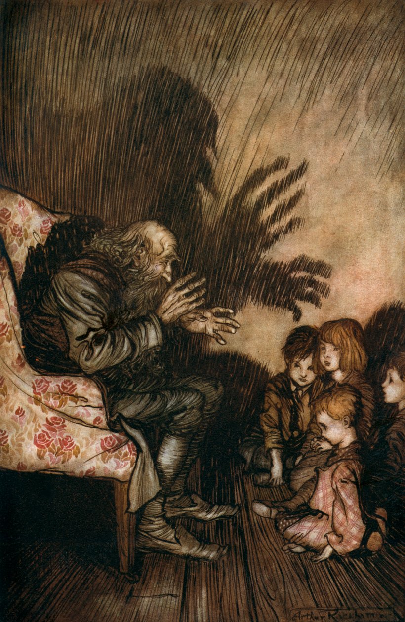 华盛顿欧文的简短 作者 亚瑟·拉克汉姆（Arthur Rackham）
