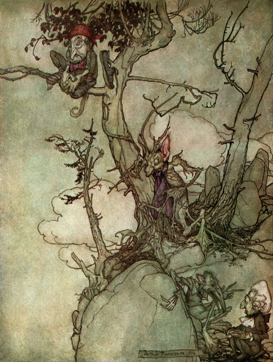 华盛顿欧文的简短 作者 亚瑟·拉克汉姆（Arthur Rackham）