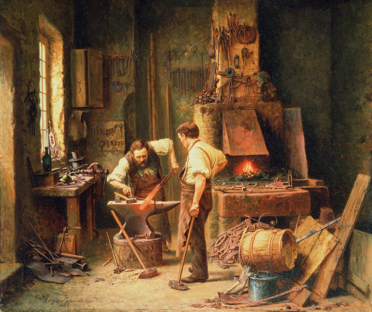 The Forge，1836 作者 亚瑟·施密特（Arthur Schmidt）
