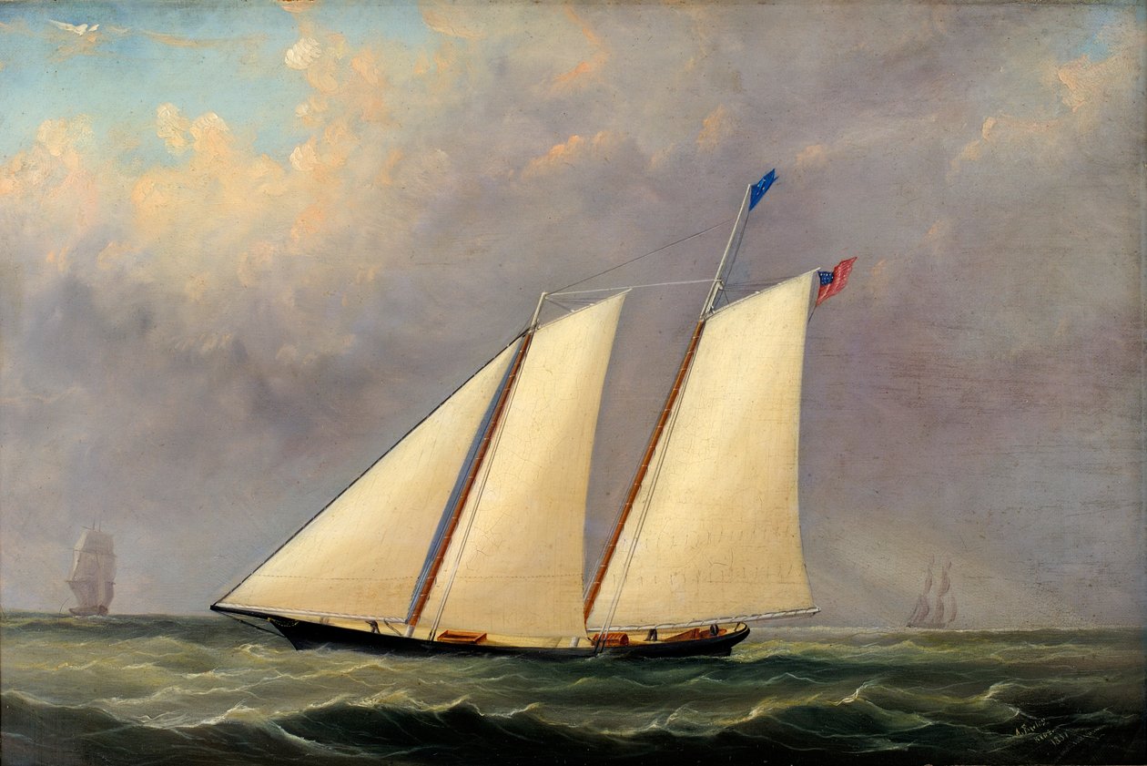 游艇&39;美国&39;，1851年 作者 亚瑟·惠灵顿·福尔斯