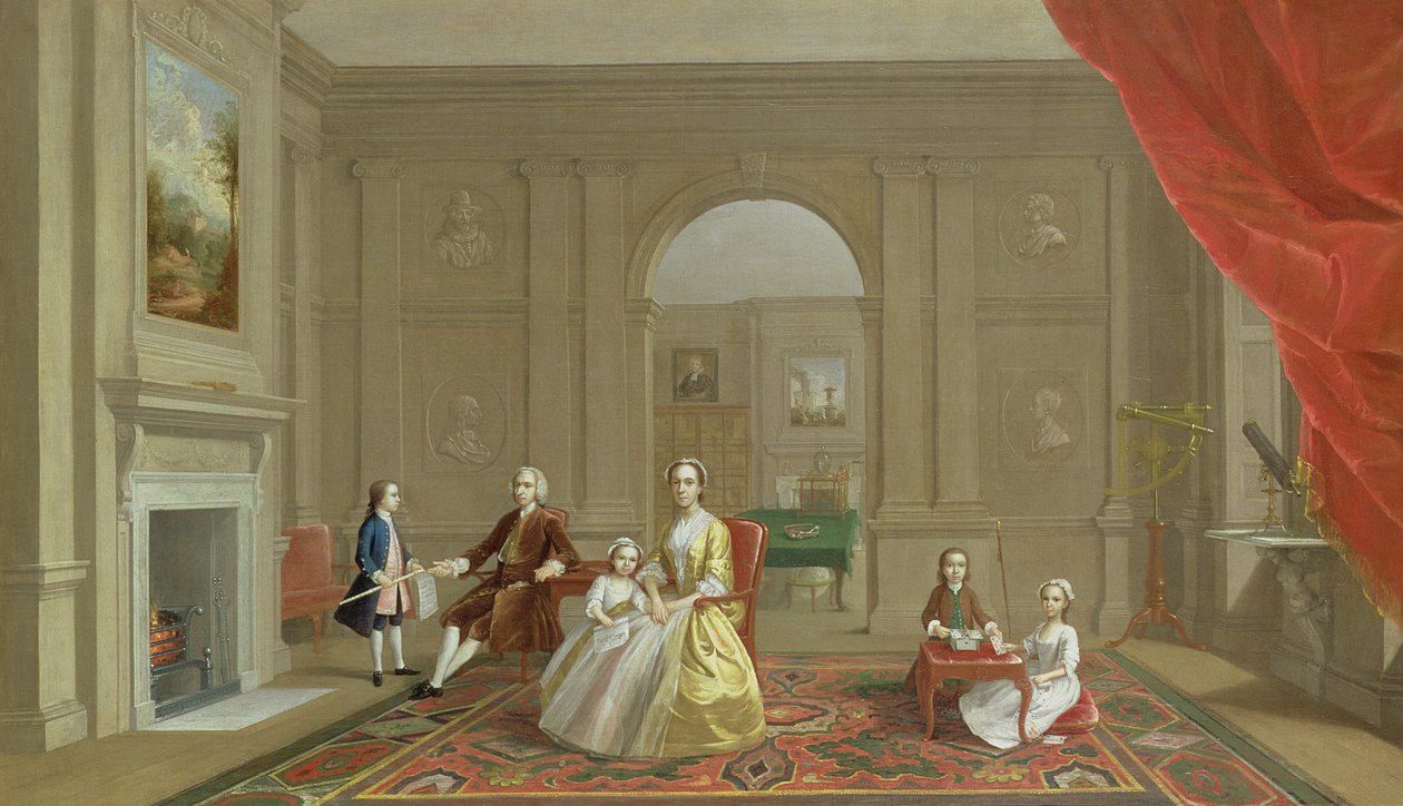 约翰培根家庭，1742-43 作者 亚瑟·戴维斯（Arthur Devis）