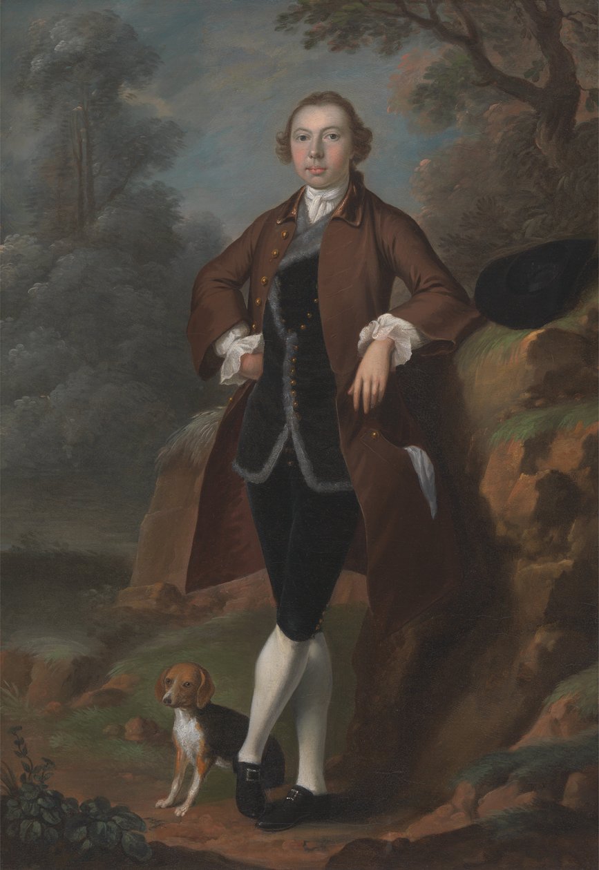 兰开夏郡Shawe Hall的William Farington 作者 亚瑟·戴维斯（Arthur Devis）