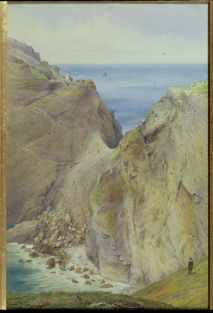 廷塔杰尔，1887年（纸上用水粉写作） 作者 亚瑟·阿克兰·亨特