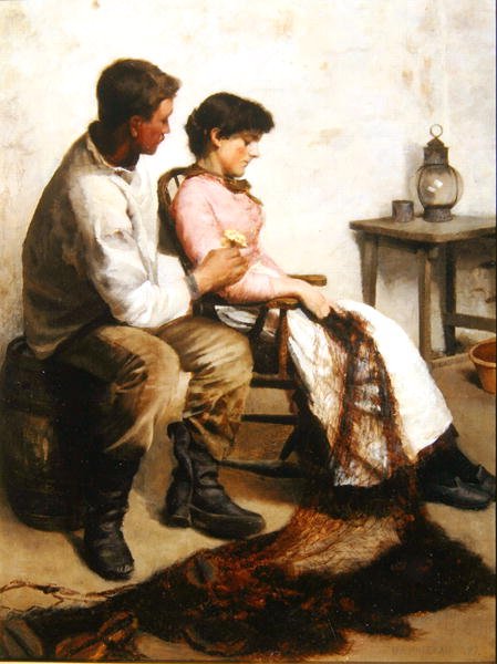 求爱，1887年（见对238986） 作者 亚瑟·贝特曼