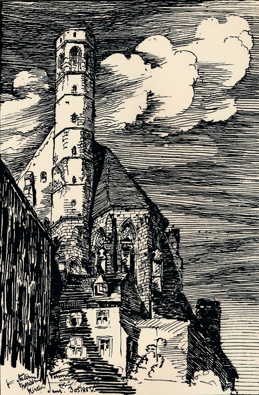 维也纳的意大利玛丽安教堂》，约1900年 作者 亚瑟·贝雷斯福德·派特