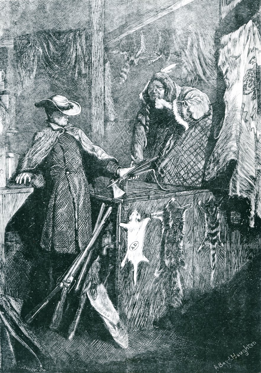 与美国西部的印第安人交往，由Joseph Swain（1820-1909）1871年刻 作者 阿瑟·博伊德·霍顿
