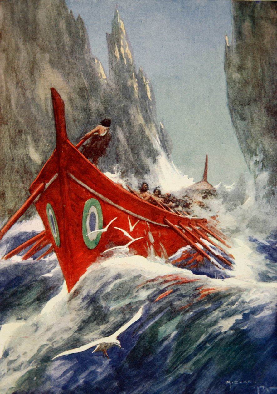 杰森和阿基诺人》，约 1925 年（彩色石版画） 作者 亚瑟 C.（后）迈克尔