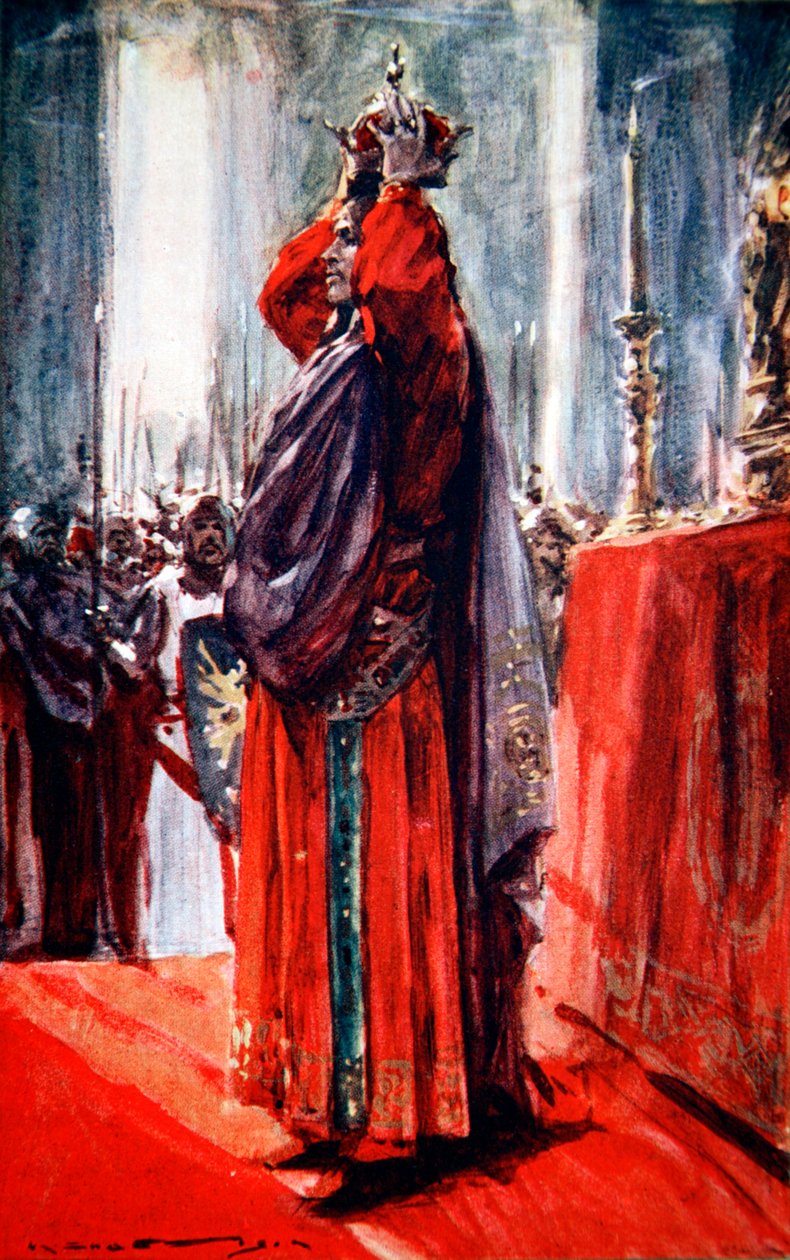 神圣罗马帝国皇帝腓特烈二世自封为耶路撒冷国王，1229年 1913年 作者 阿瑟·C·迈克尔